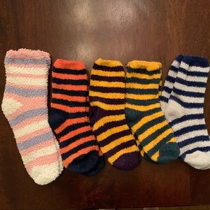 Cozy socks (5 pairs, sz 6-10)